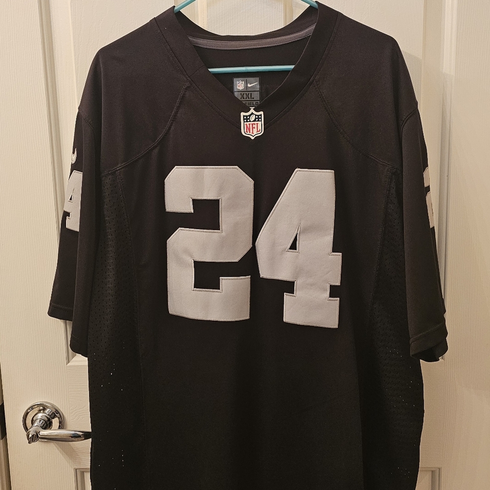 Men's Nike Marshawn Lynch Oakland Raiders Stitched Football Jersey Size XXL